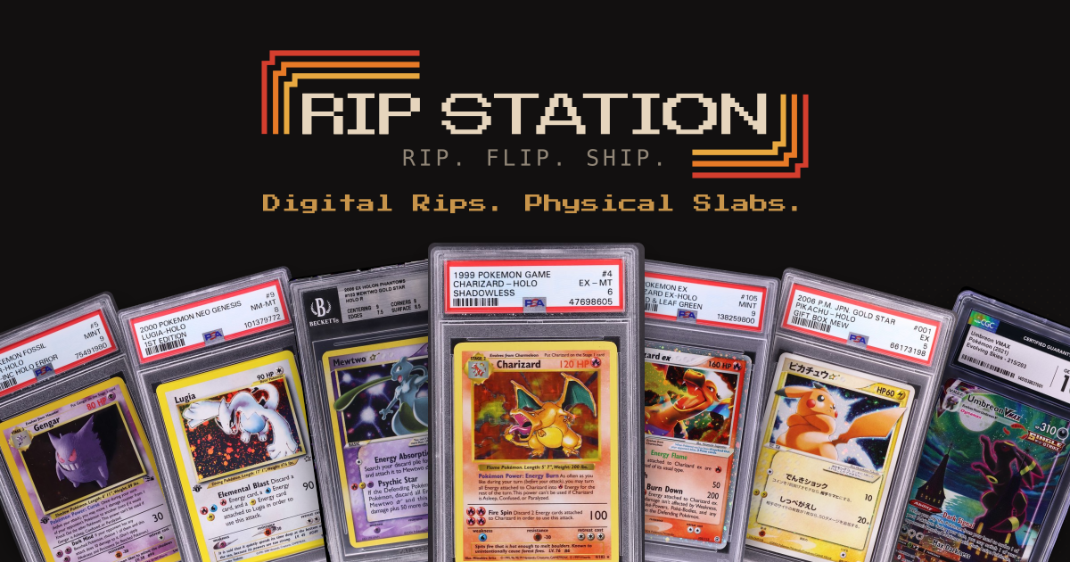 Rip Graded Pokémon Slabs Digitally, Pull Real Cards | Rip Station